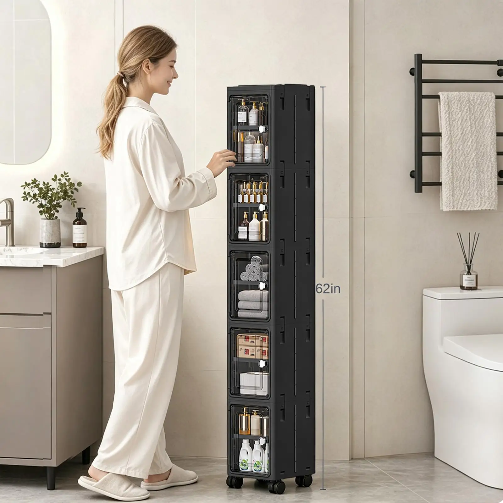 5-ярусный черный узкий передви – обзор и цена Kitchen Gadgets Organizer